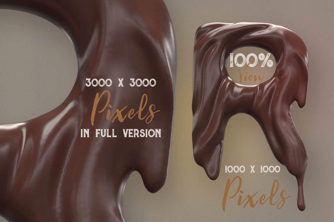 Chocolate 3D Lettering