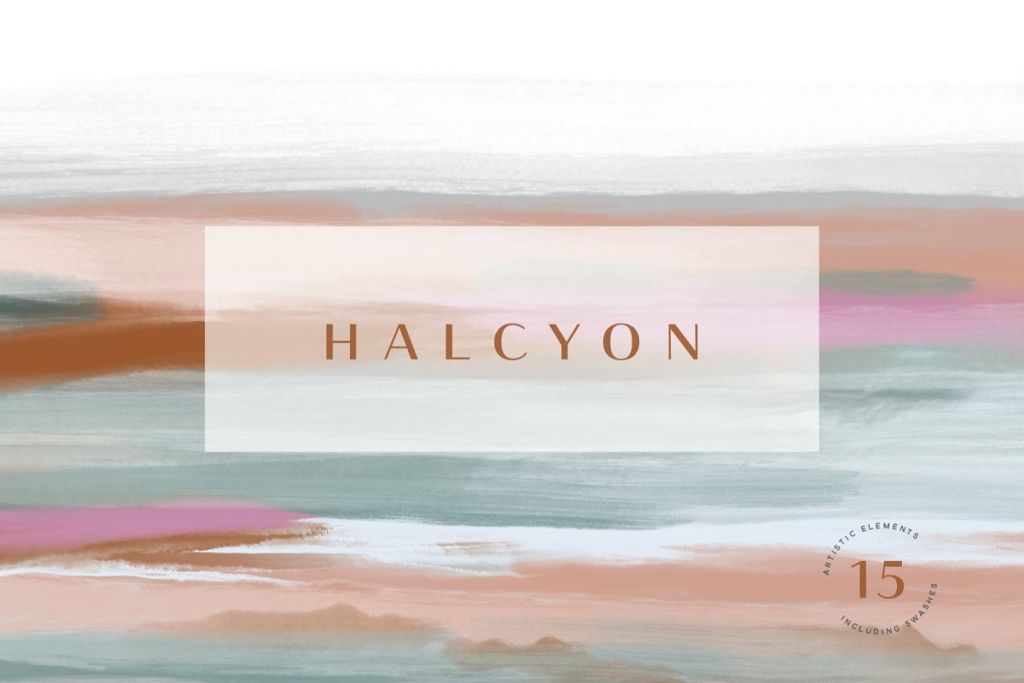 Halcyon -Artistic Textures + Swashes