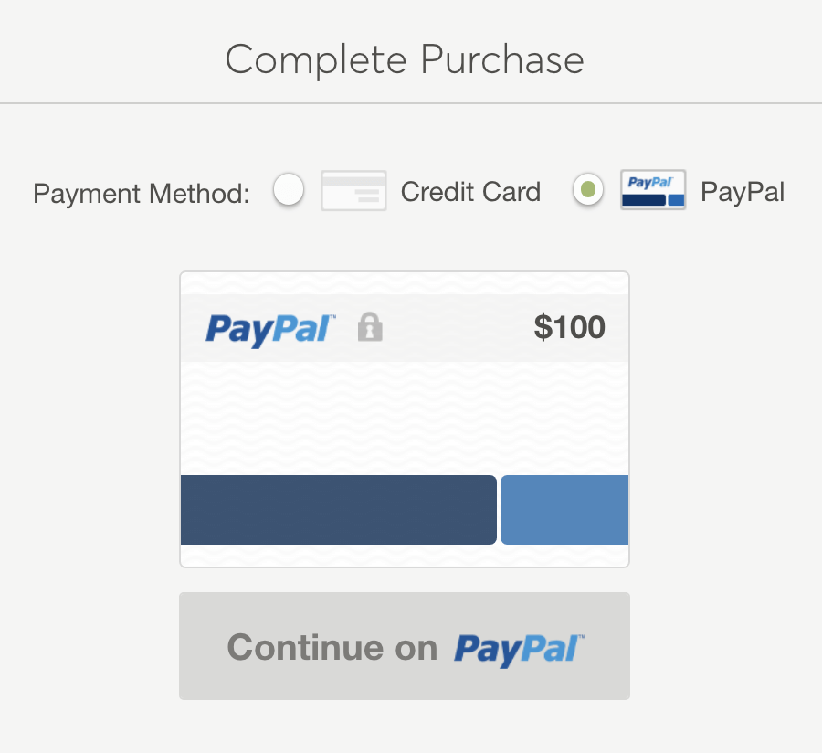 continue on paypal