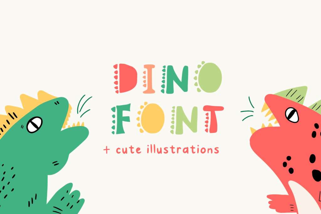 DINO font - playful kid's font