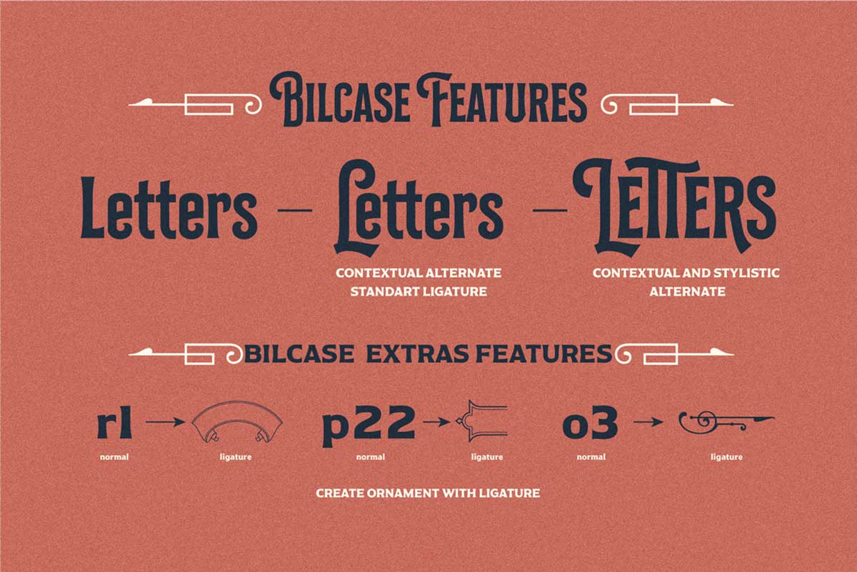 BILCASE VINTAGE DISPLAY FONT FAMILY