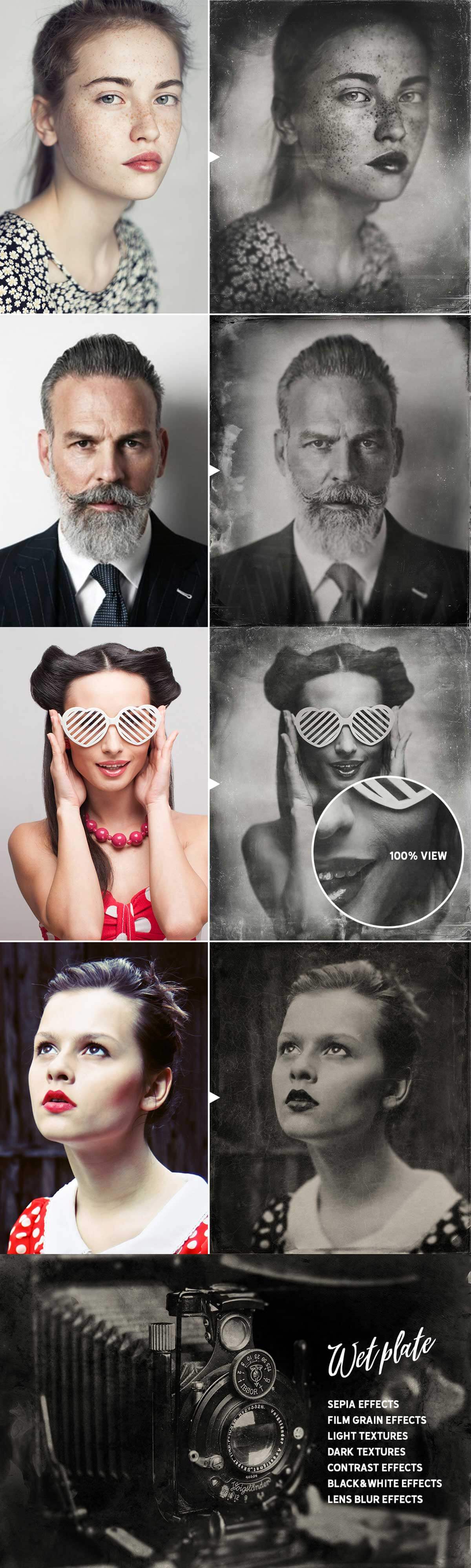 WET PLATE PHOTOSHOP TEMPLATE PRO