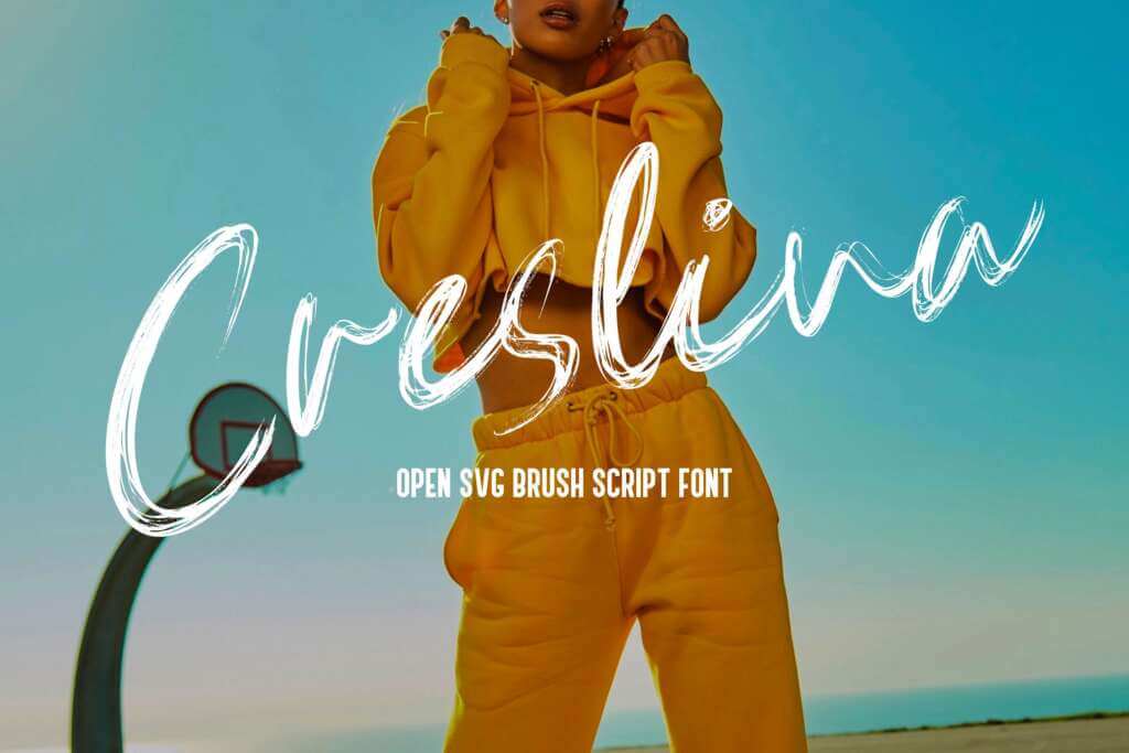 Creslina - SVG Brush Script Font