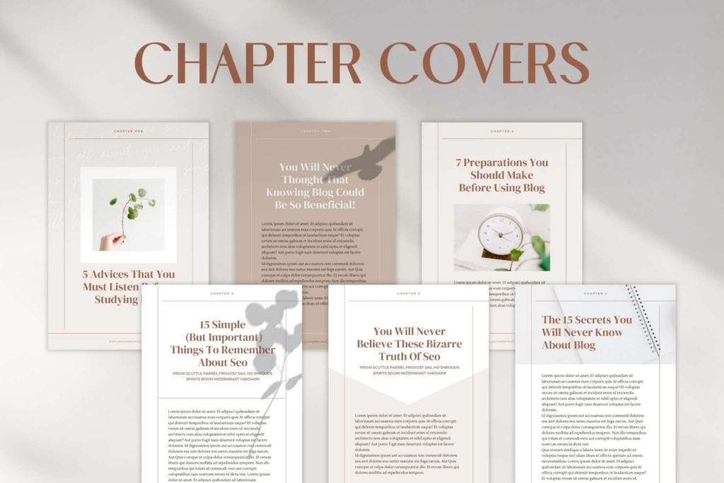 eBook Template Canva Beige - A4 US Letter Magazine Design Cover Lead magnet Coaching Pack