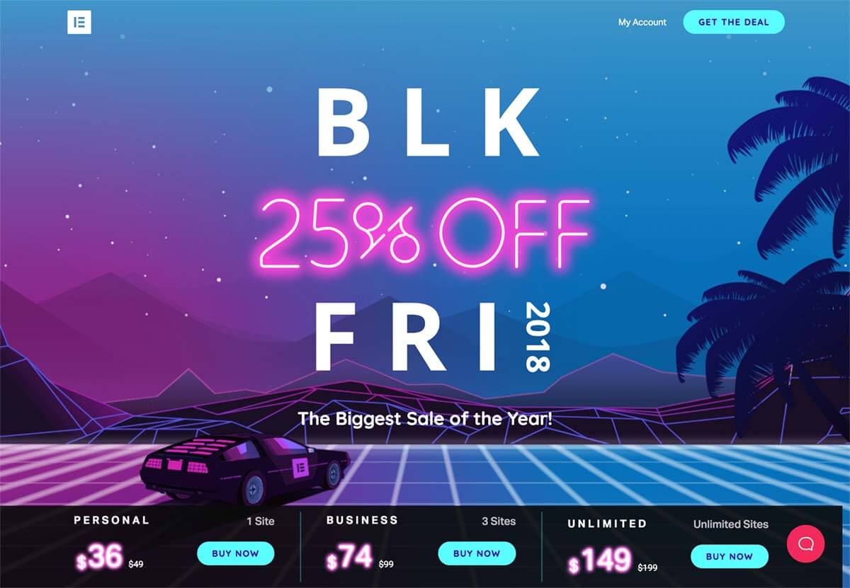 elementor black friday