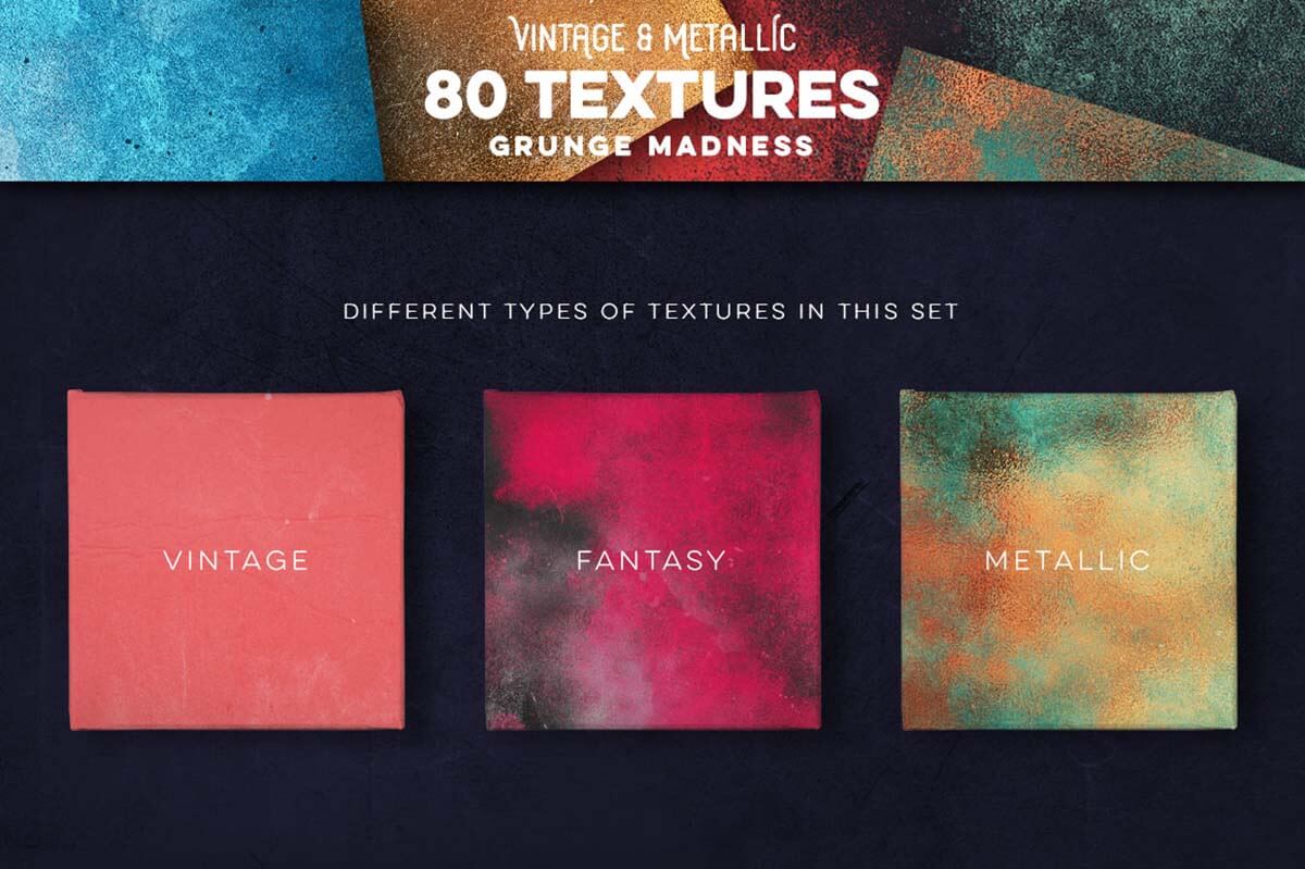80 VINTAGE & METALLIC TEXTURES