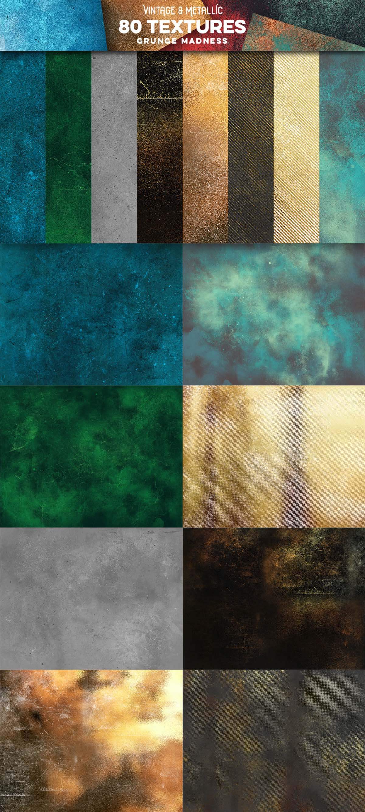 80 VINTAGE & METALLIC TEXTURES