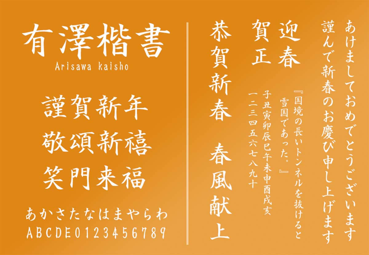 有澤楷書