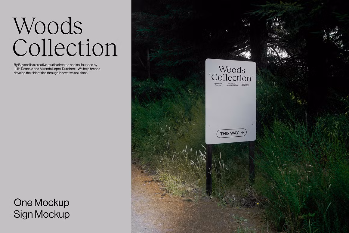 Woods Collection Sign Mockup 2
