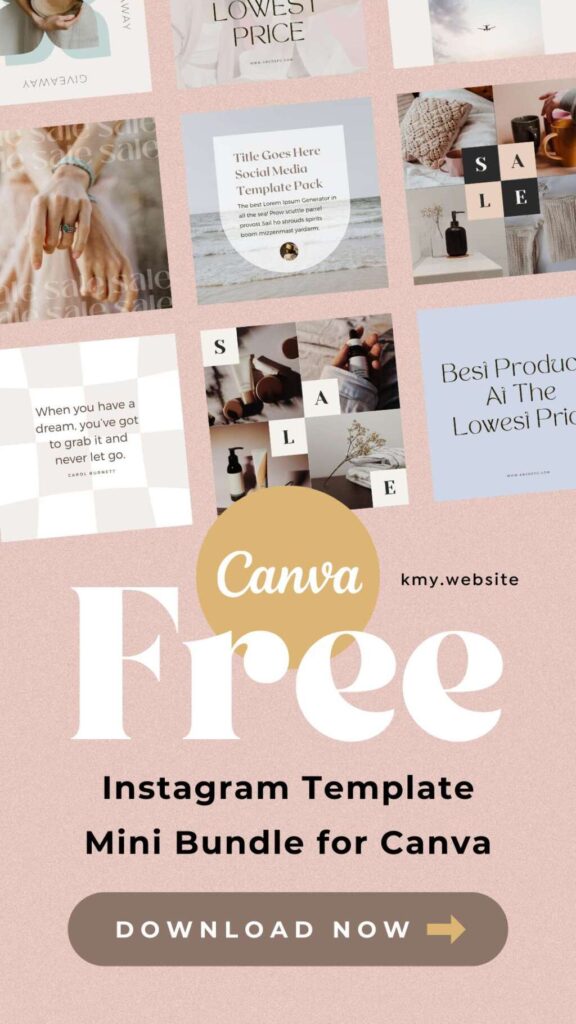 FREE Canva Instagram Template Mini Bundle
