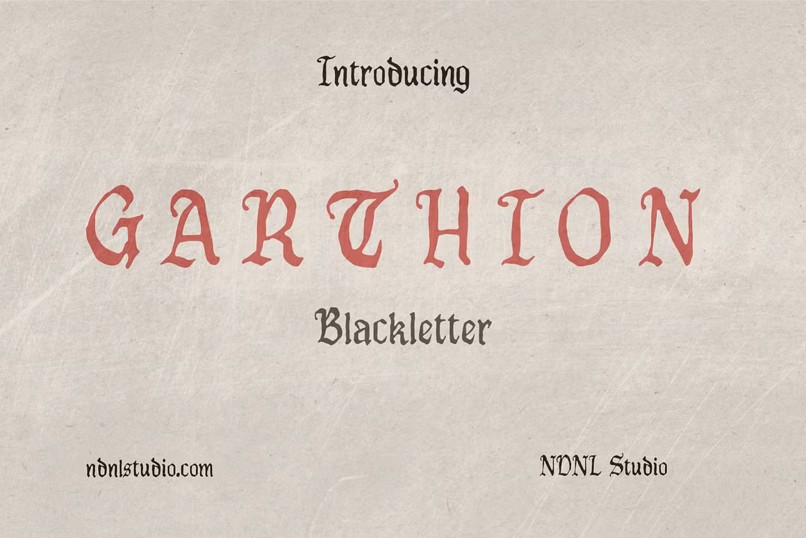 Garthion – Blackletter Font
