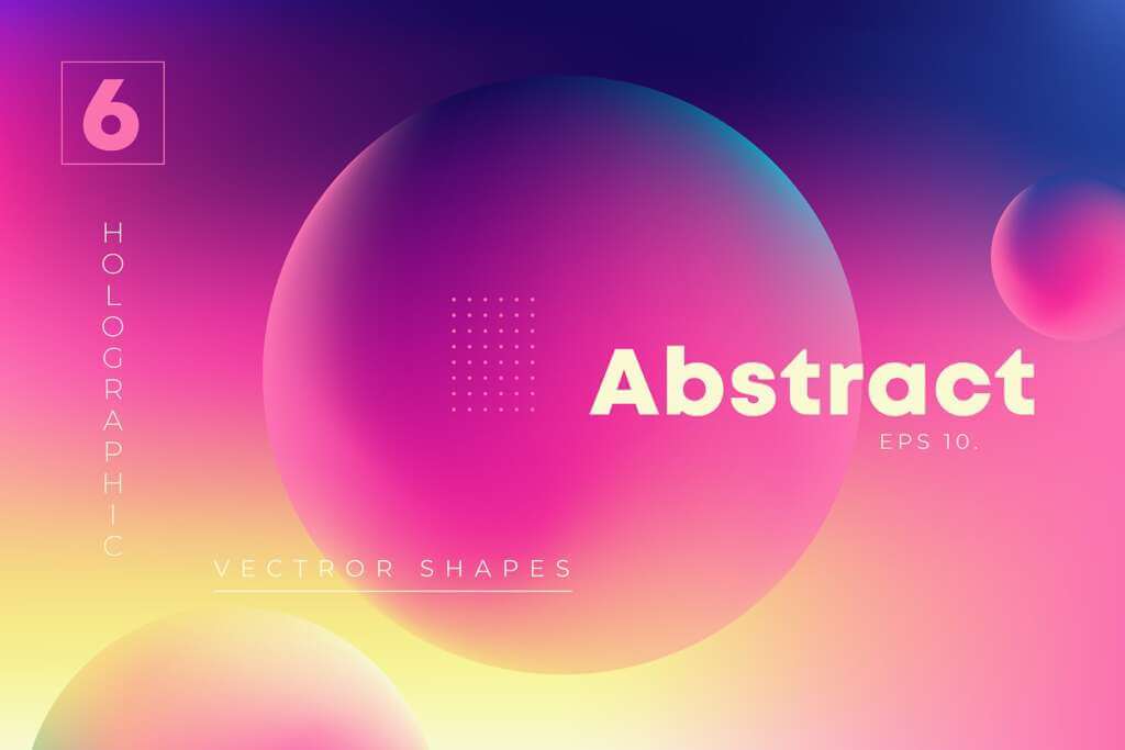 Holographic abstract backgrounds set