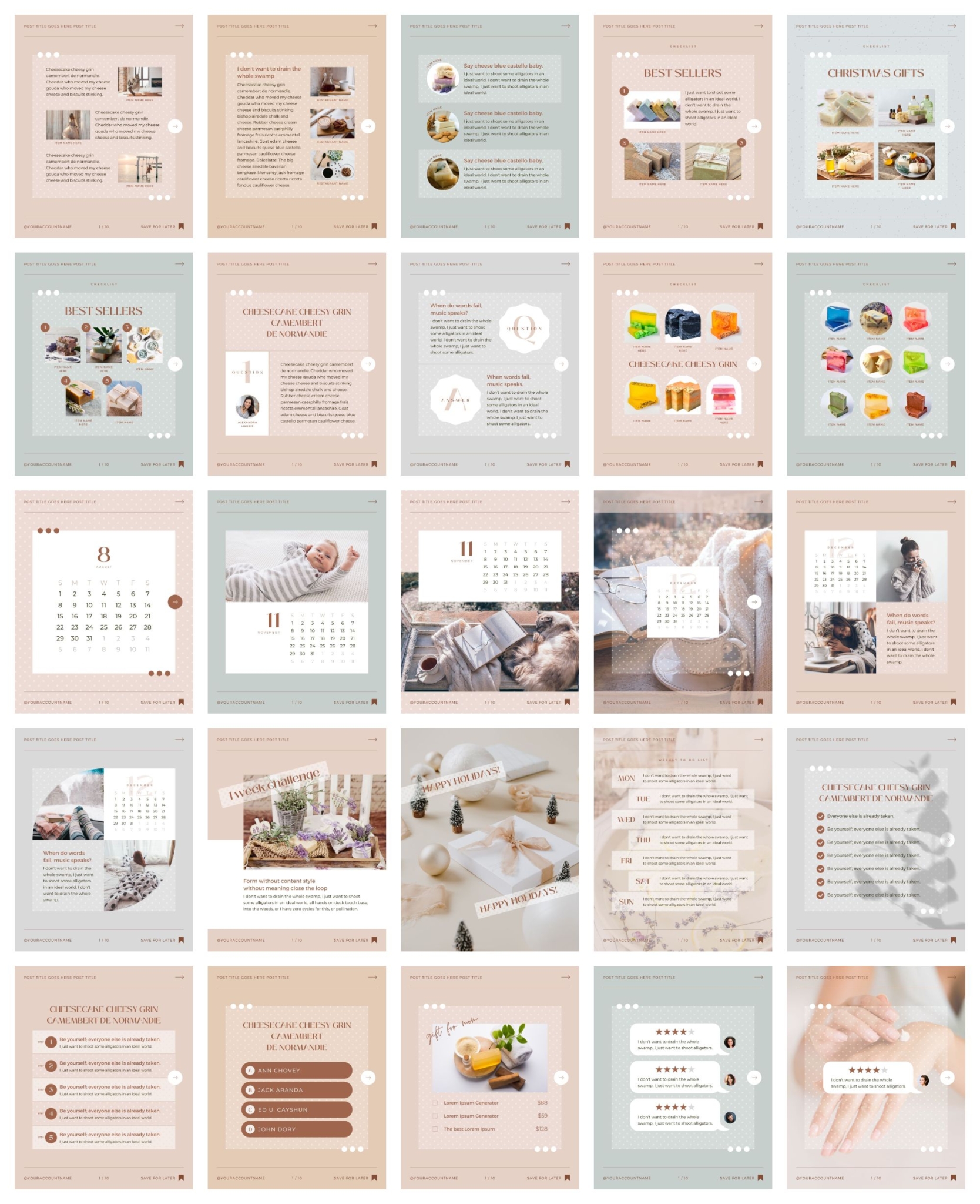 Instagram Post Story templates Canva Polka Dot | つくるデポ