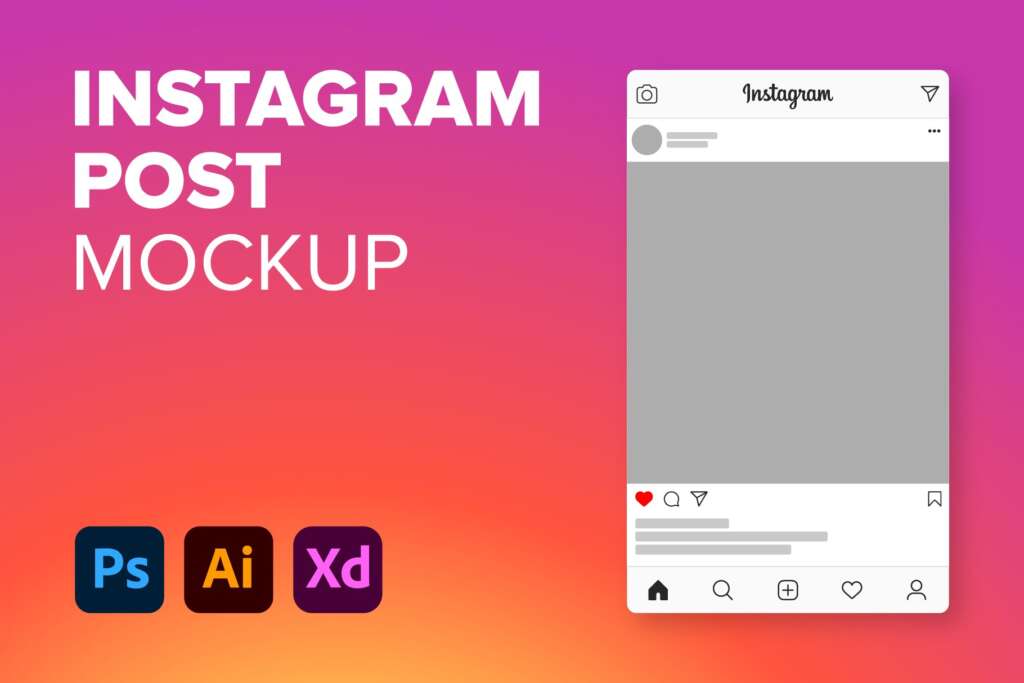Instagram Post Mockup Vector & PSD
