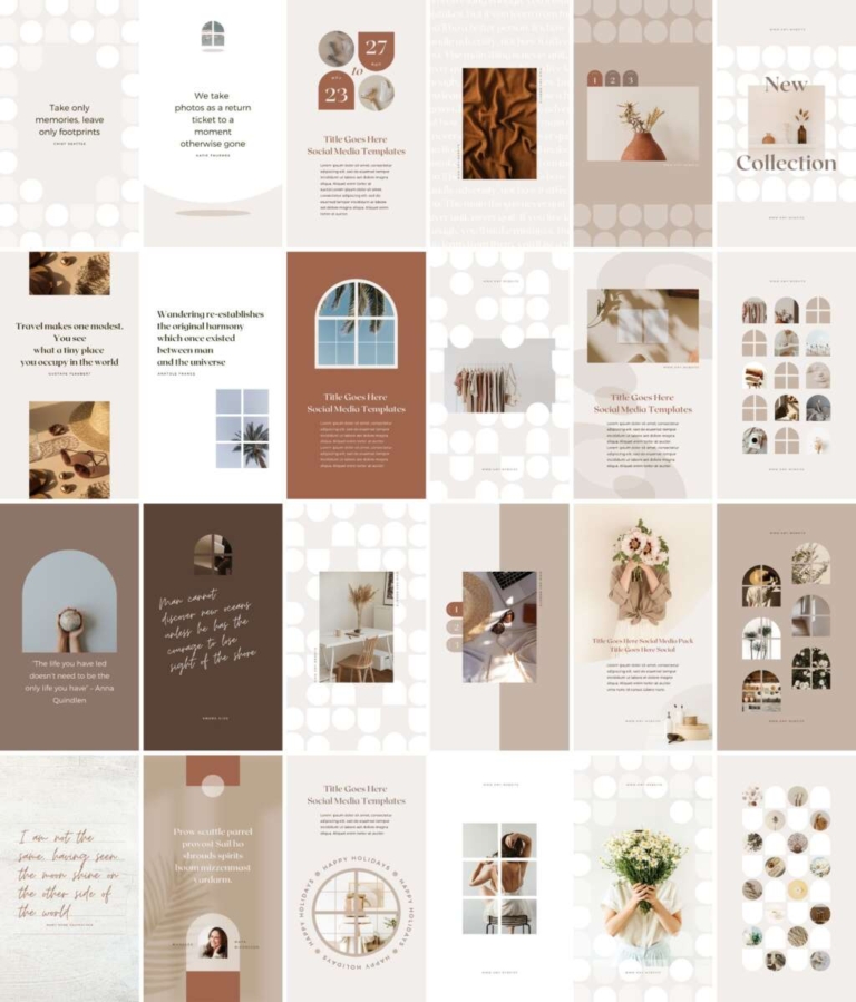 300 Instagram Templates Canva Post Story Shadow | つくるデポ