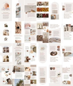 300 Instagram Templates Canva Post Story Shadow | つくるデポ