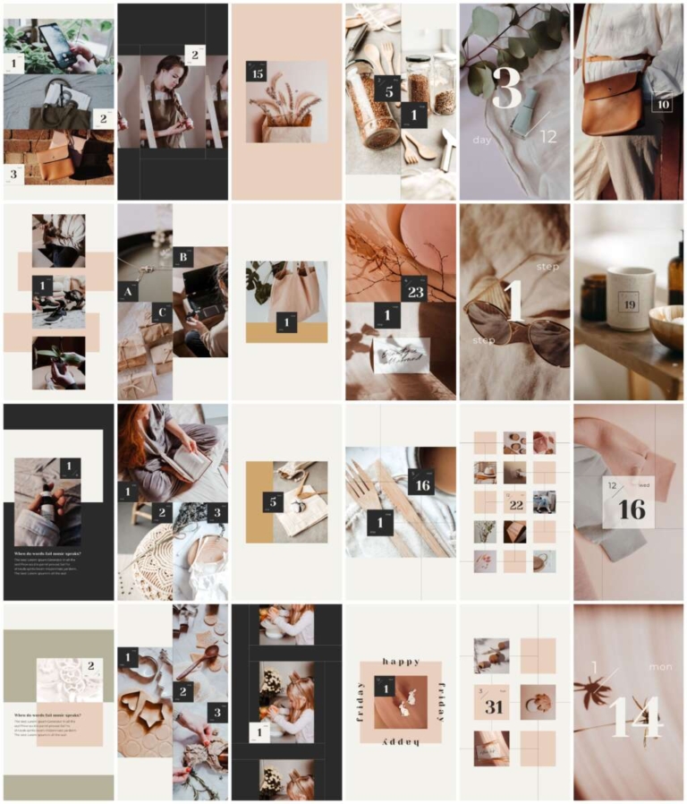 Instagram Template Post Story Canva Calendar – Editable Reel Shorts ...
