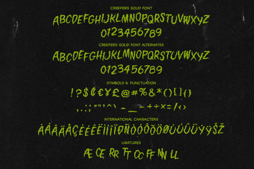 Jeepers Creepers Font Combo