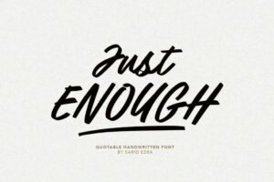 Just Enough — Quotable Font