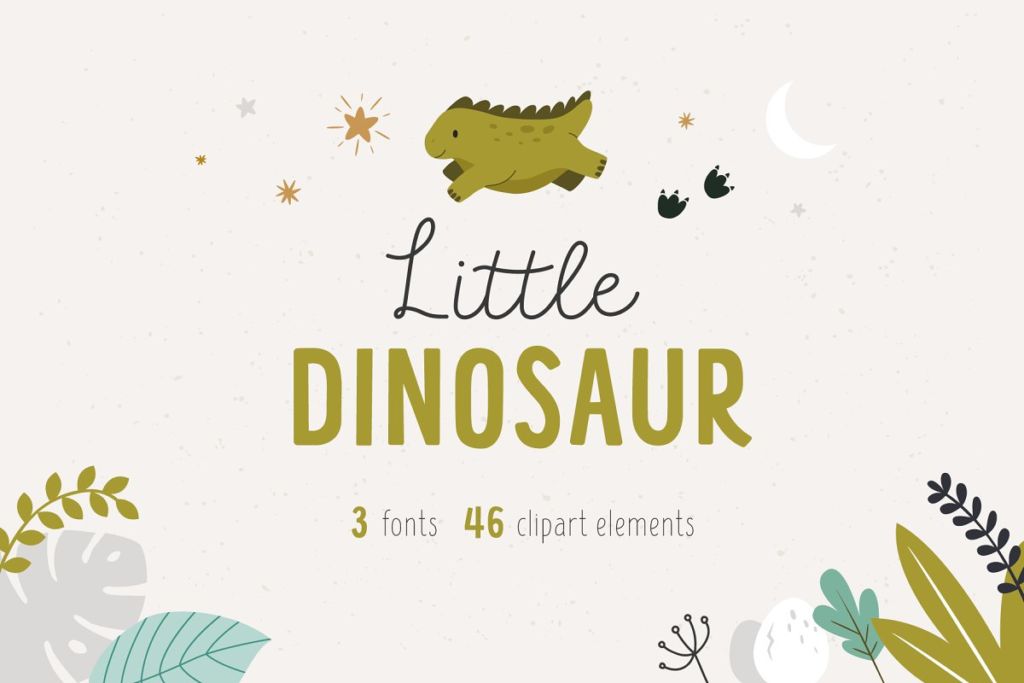 Little dinosaur | Cute Font