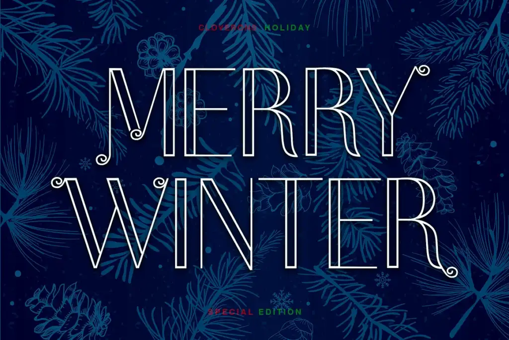 Merry Winter Christmas Display Font
