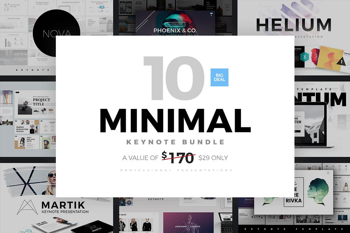 Minimal Keynote Bundle Template