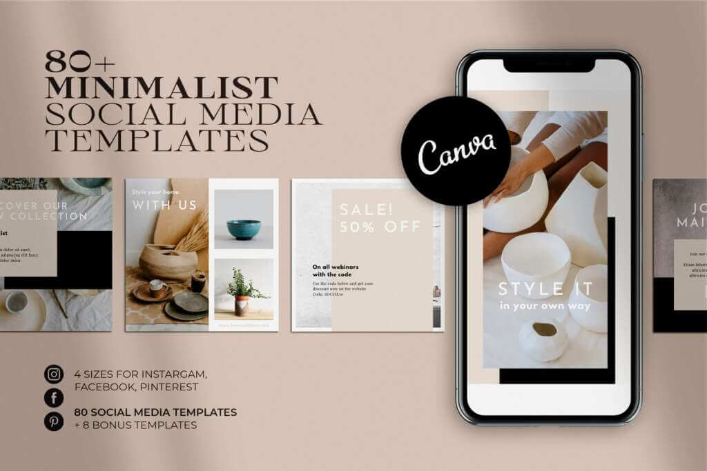 Minimalist Social Media Pack | CANVA