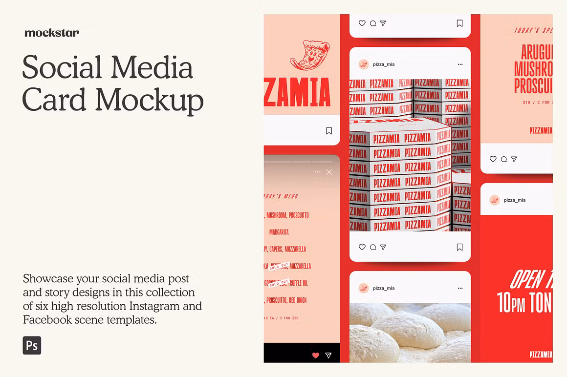 Social Media Card Mockup Collection