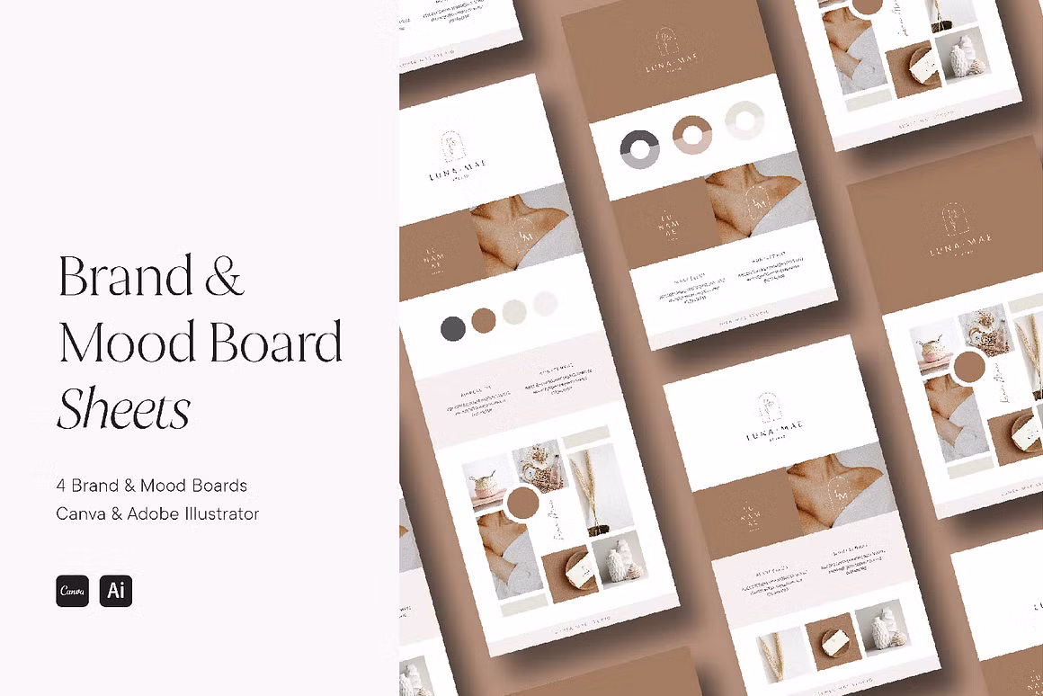 Brand & Mood Board Sheets
