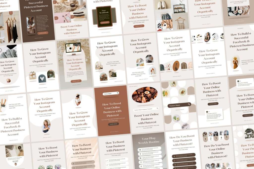 Pinterest Pin Templates Canva Shadow