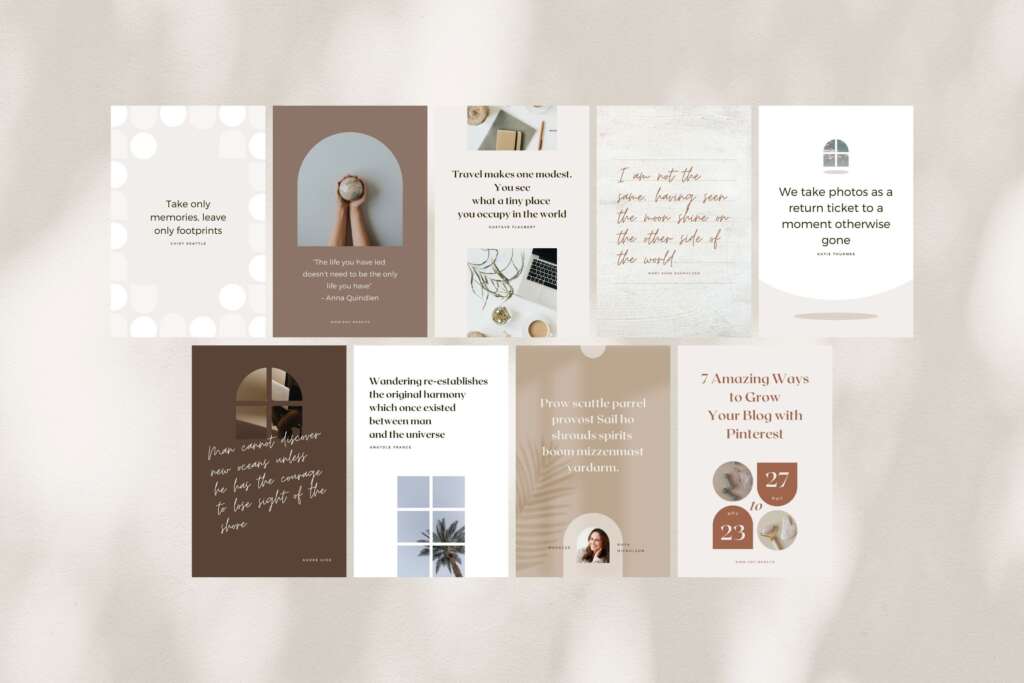 Pinterest Pin Templates Canva Shadow