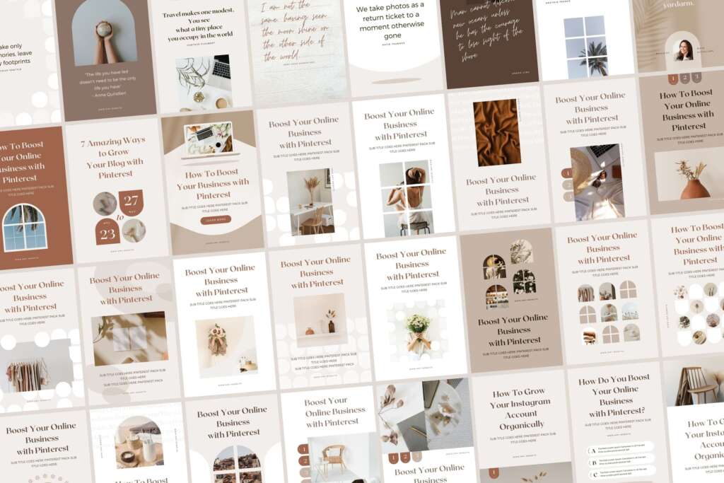 Pinterest Pin Templates Canva Shadow