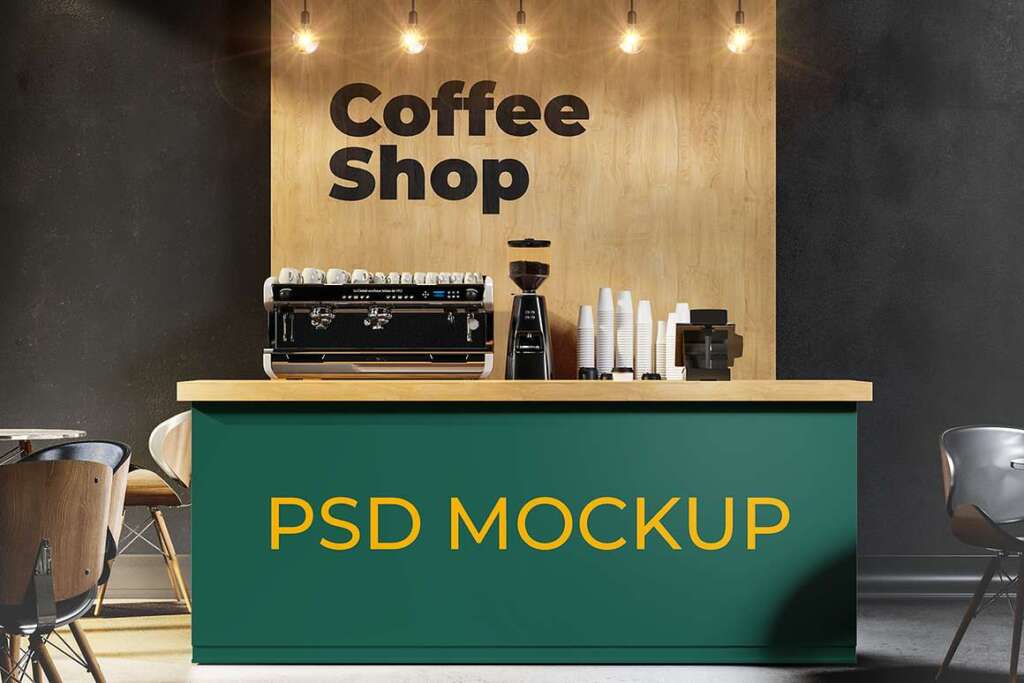 Coffee Shop. PSD MOCKUP.

