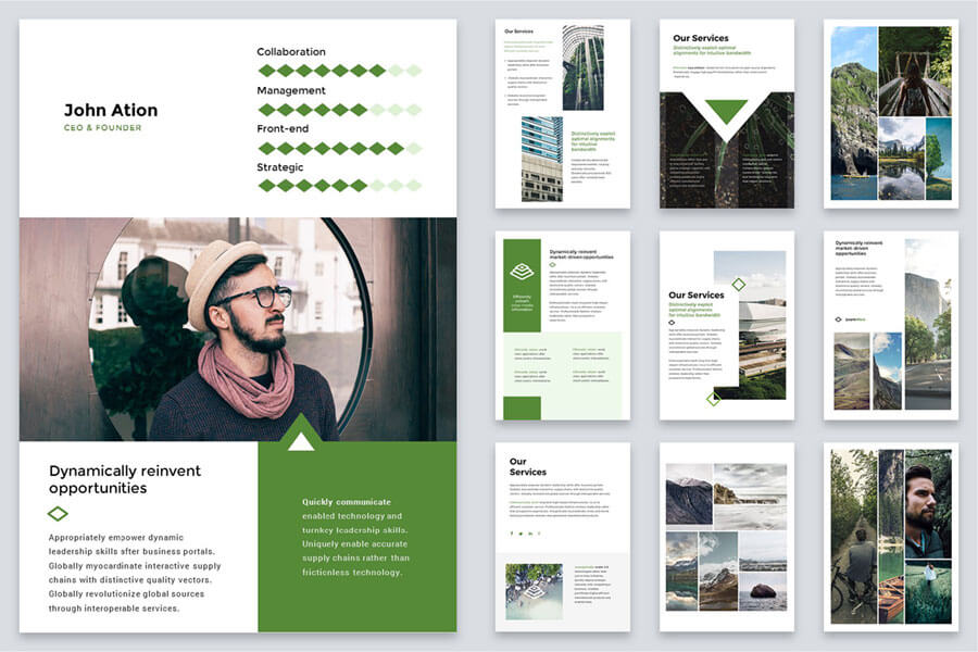A4 Elevation Powerpoint Template