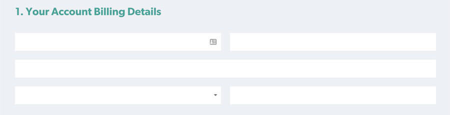 Create your Account (returning customer? login)