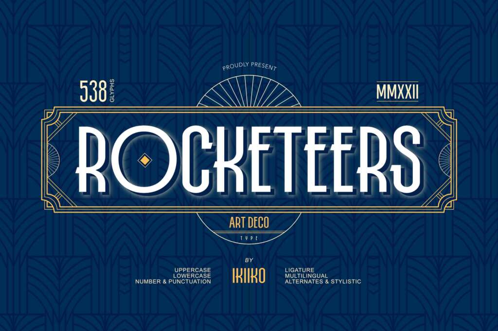 ROCKETEERS — ART DECO FONT