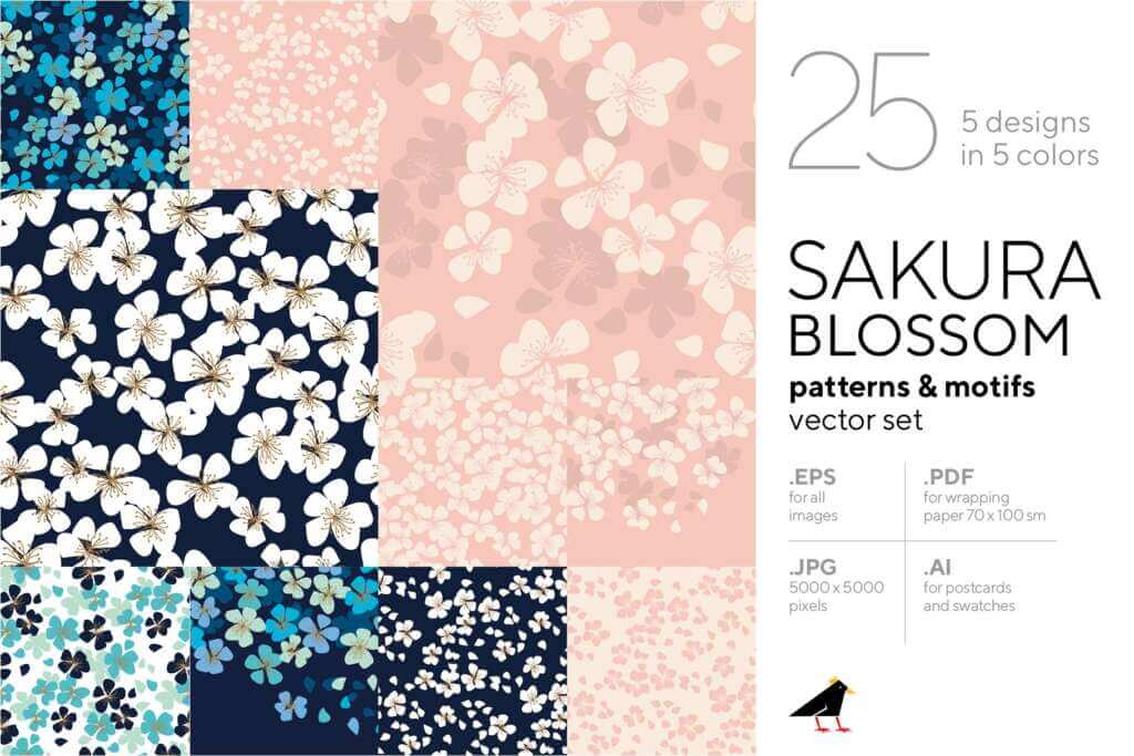 Sakura blossom Patterns Collection

