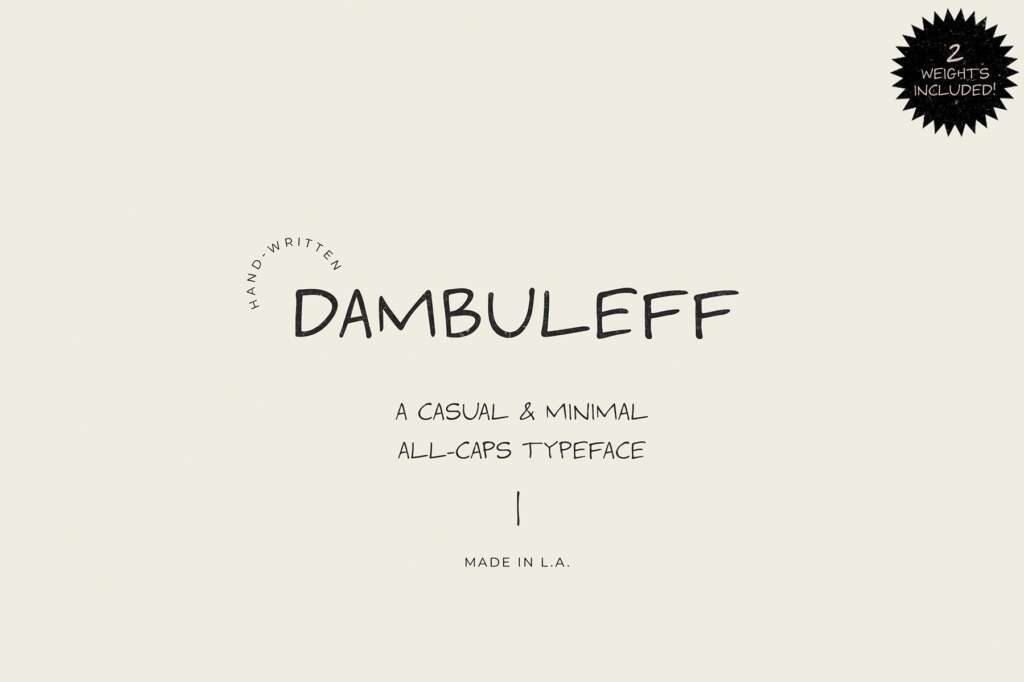 DAMBULEFF Minimal Handwritten Font
