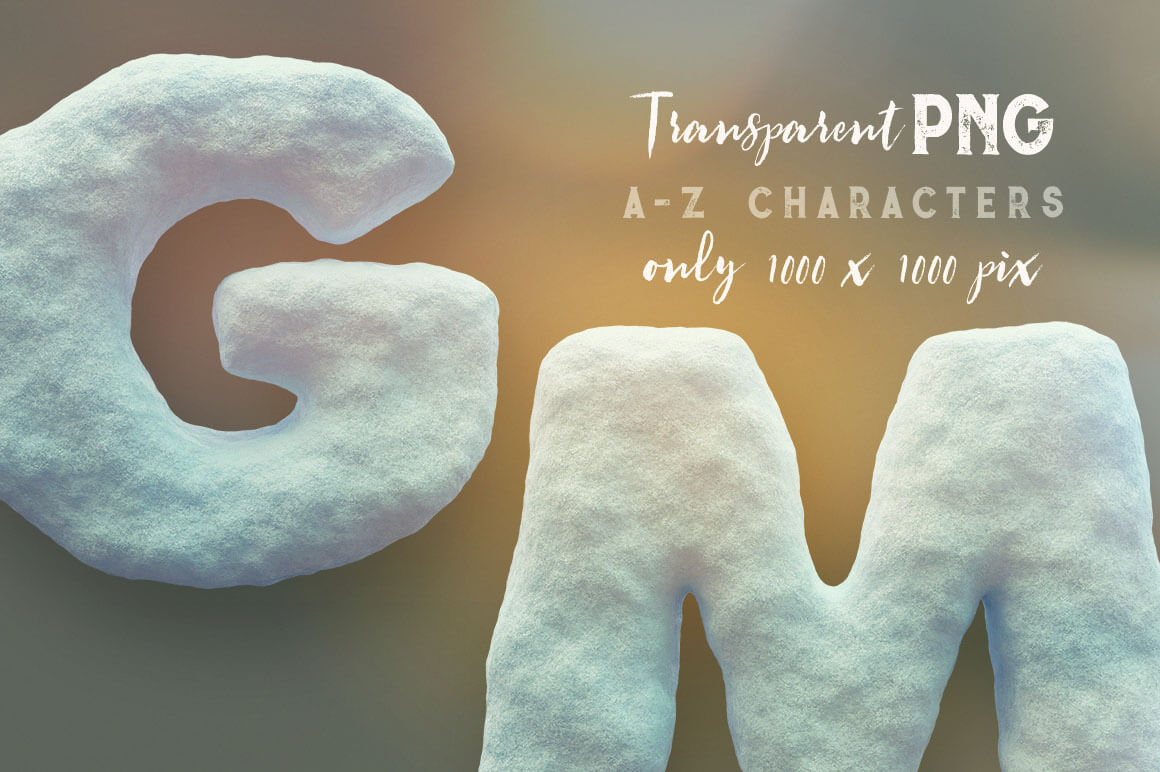 Snow Free 3D Lettering