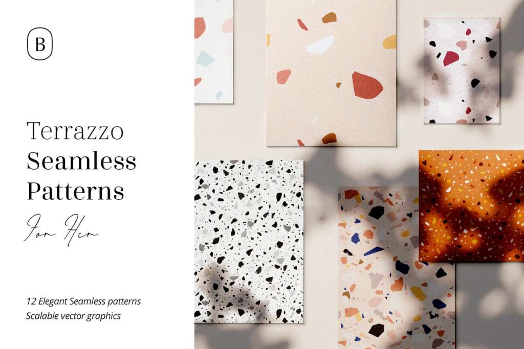 12 Terrazzo Seamless Patterns
