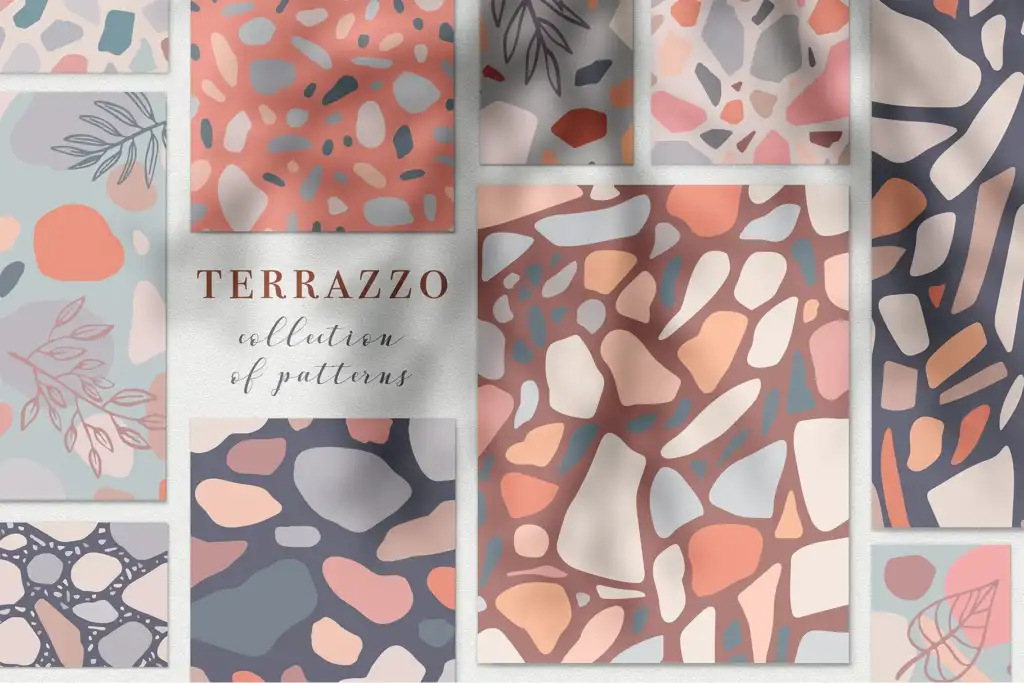 Terrazzo Vector Patterns Collection