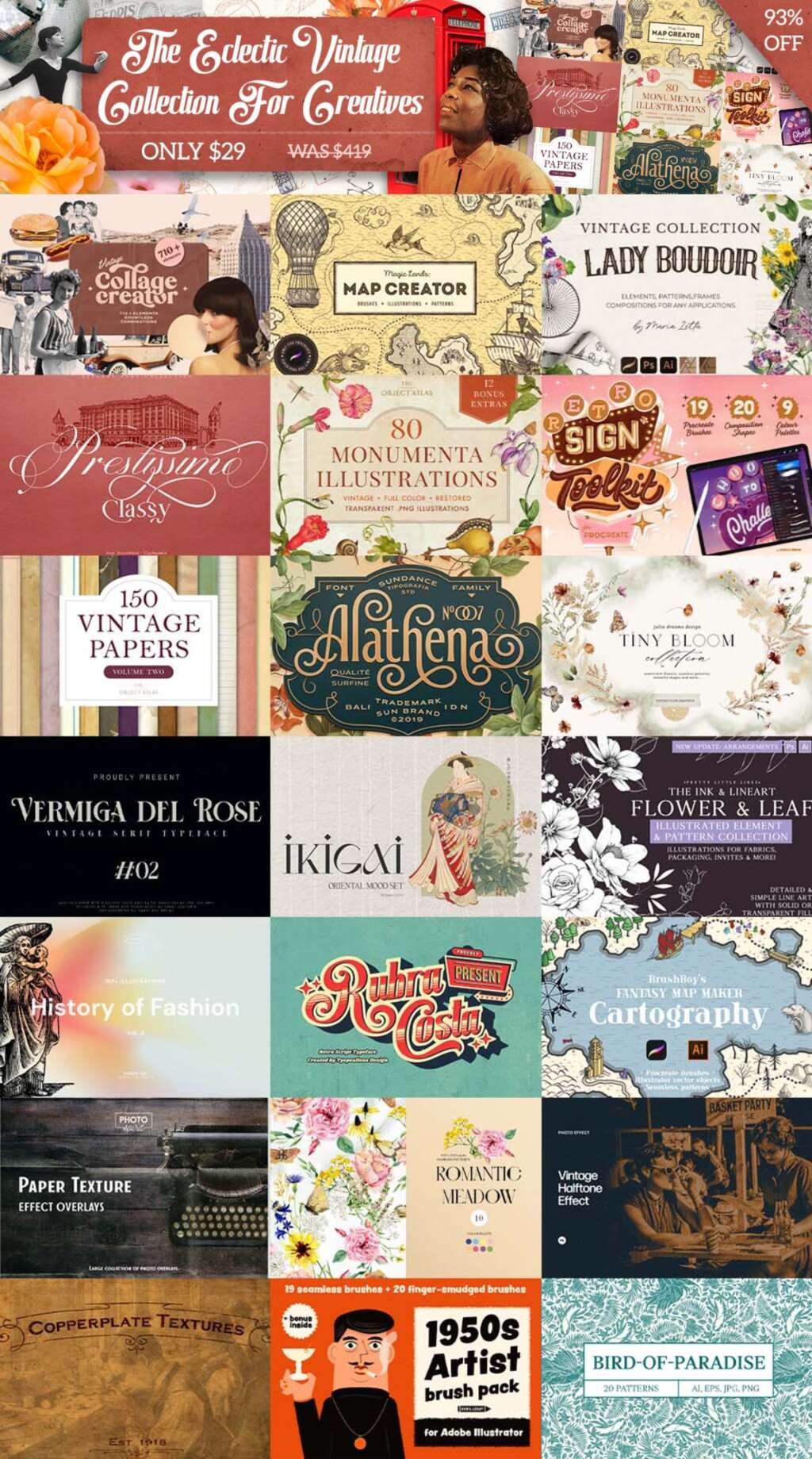 The Eclectic Vintage Collection For Creatives
