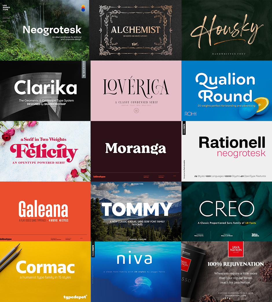 The Modern Designer’s Extensive Font Library – Re-Run