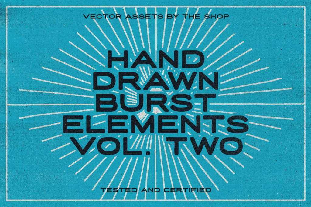 36 hand-drawn burst elements